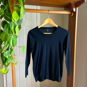 J. Crew light wool sweater, 3/4 sleeve. XS.